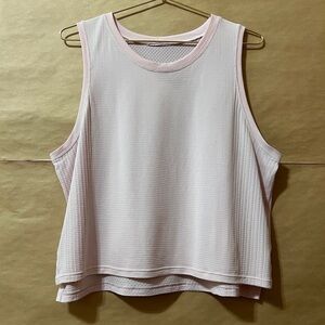 Lululemon | Train to Be Tank Top Cropped Mesh Strawberry Milkshake Size 10
